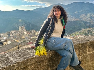 Caterina on mountain top